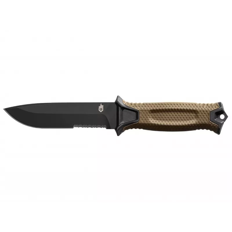 Overlevingsmes GERBER Strongarm Fixed Serrated Coyote