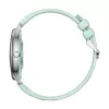 Smartwatch Colmi L28 – zilvergroene behuizing met groene lederen band