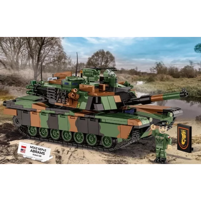 Constructieset Cobi M1A2 SEPV3 Abrams model met 1.065 bouwstenen