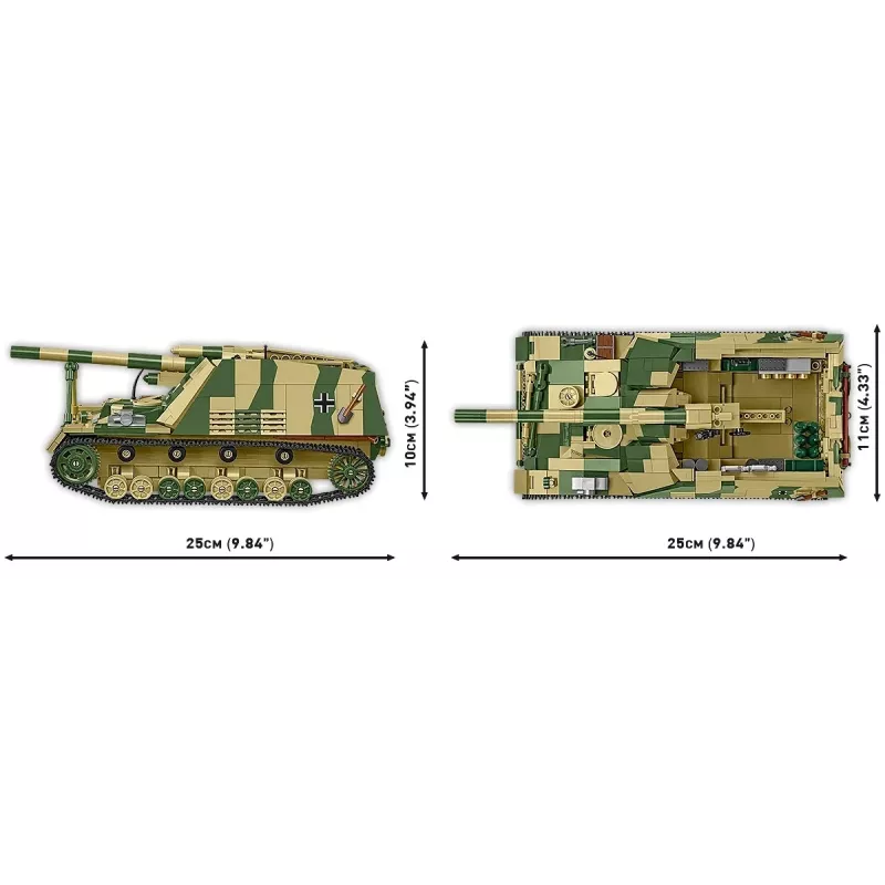 Bouwset Cobi Panzerhaubitze Hummel 1118 onderdelen modelbouwpakket