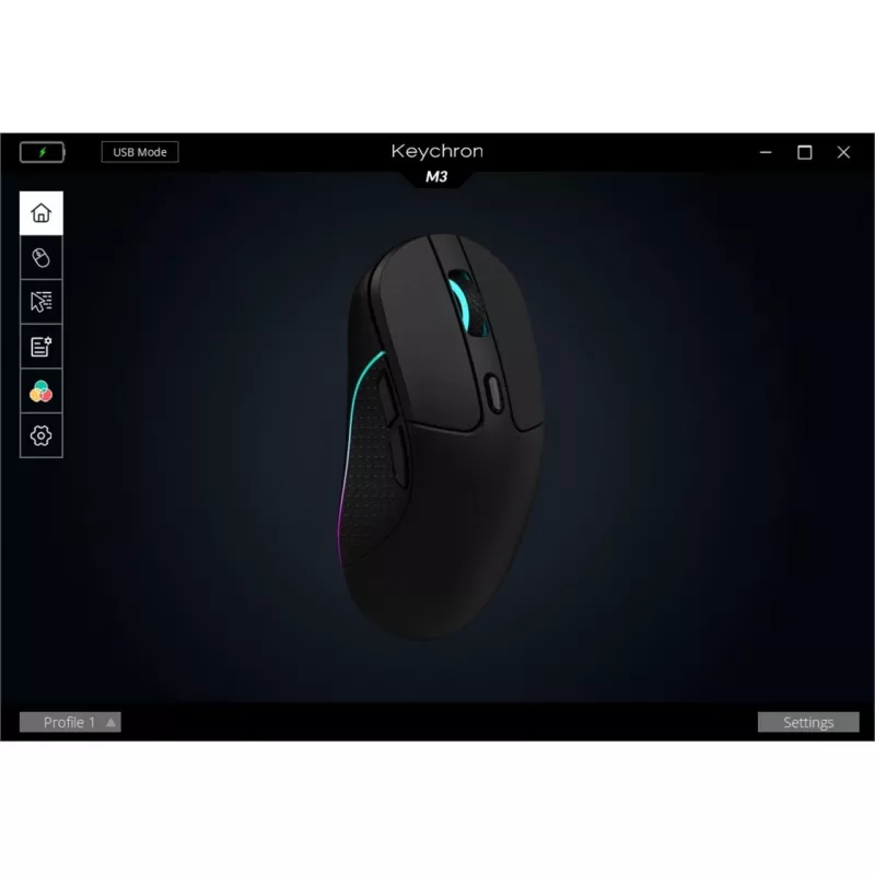 Gaming-muis Keychron M3 rechtshandig RF draadloos + Bluetooth optisch 26000 DPI wit