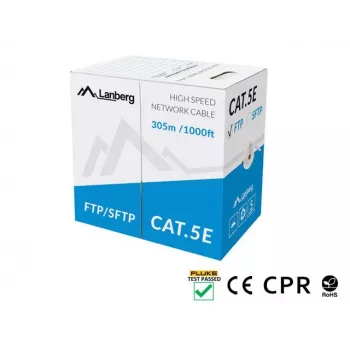 Netwerkkabel Lanberg LCS5-11CU-0305-S RJ45 Cat5e 305 m grijs