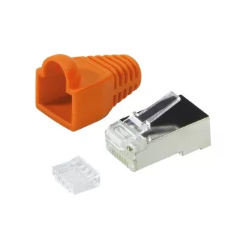 Stekkerverbinder CAT.6 RJ45 100 stuks, oranje