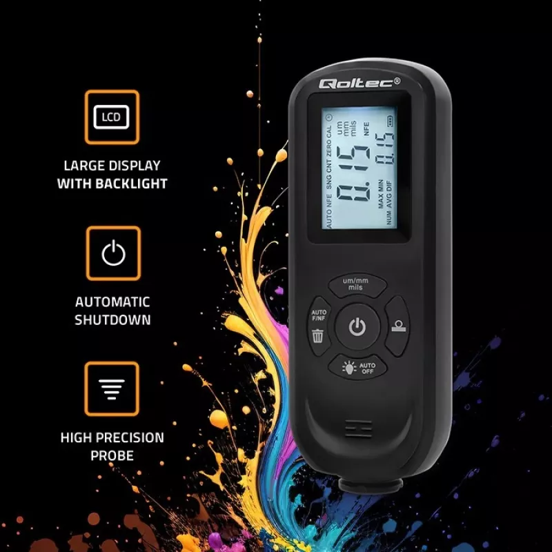 Laagdiktemeter QOLTEC 50646 LCD 0–2000 µm