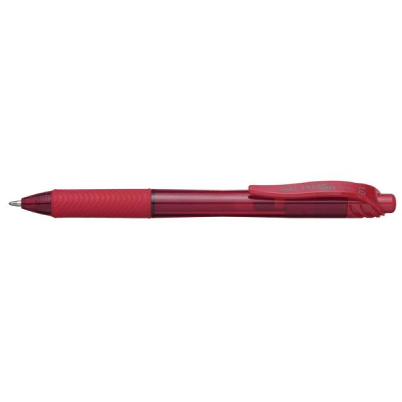 Clip-on intrekbare balpen Pentel Energel X 1.0 rood