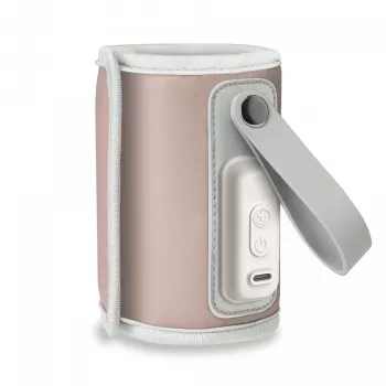 Flessenwarmer Lionelo Thermup Go roze — draagbare flessen- en voedselwarmer voor babyvoeding