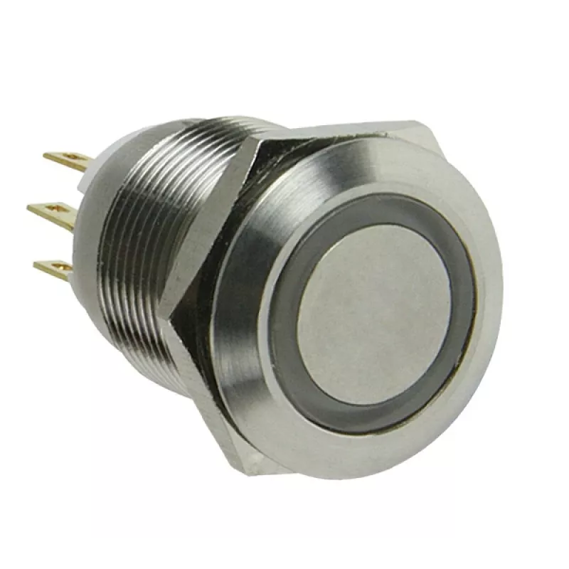 Lamptron vandalismusschakelaar 19mm - Silverline - rood