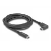 DeLOCK USB-kabel USB Type-C stekker naar USB Type-C stekker haaks 2 m 5 Gbit/s 4K PD 60 W