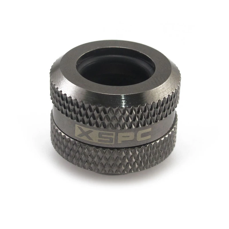XSPC connector G1/4 naar 14mm hardtube, zwart chroom - 8 stuks