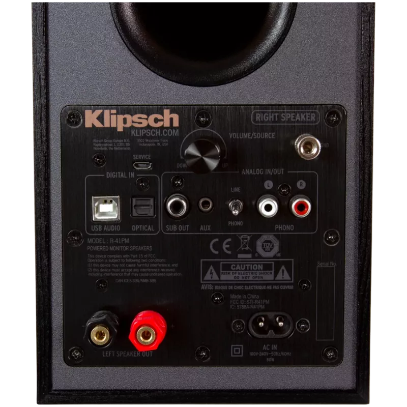Klipsch R-41PM luidspreker zwart koper 70W bedraad draadloos