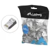 LANBERG RJ-45-stekker PLS-5000EZ, Cat5e, F/UTP (FTP), grijs, 100 stuks