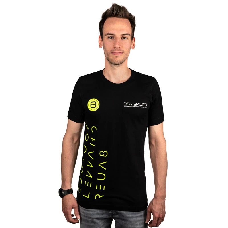 T-shirt der8auer YT-design, maat M, katoenmix vrijetijdskleding