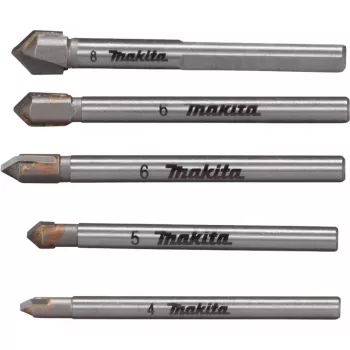 Borenset Makita E-25410 voor glas en tegels, 5 stuks