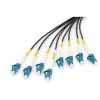 Digitus vooraf geassembleerde universele breakout-kabel van glasvezel, singlemode OS2, 8 vezels, LC/UPC, 75 m