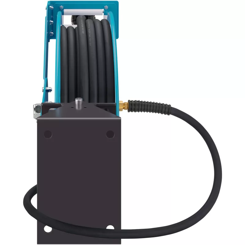 Open slanghaspel 9040OS-10, 20 meter, persluchtslang blauw, 2 meter aansluitslang