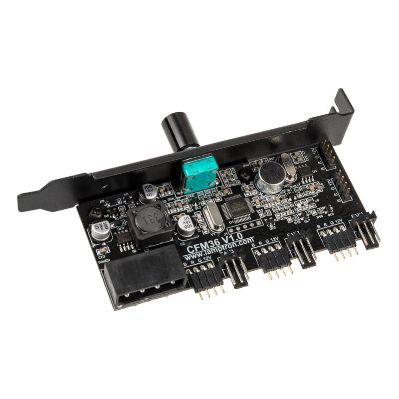 Lamptron CFM36 ventilator- en RGB-LED-controller voor PCI-slot, zwart