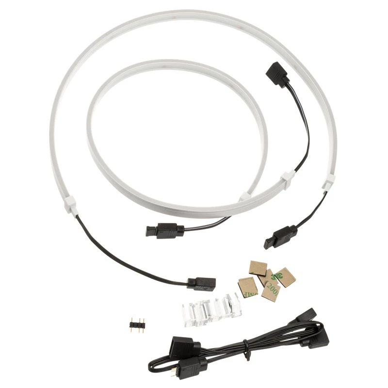 SilverStone LS04, ARGB LED-strip, 2-pack - wit