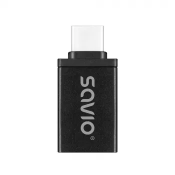 Savio AK-80 videokabel-adapter 0m USB Type-A USB Type-C zwart