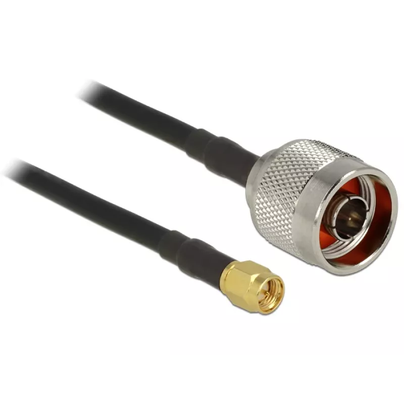 Coaxkabel CFD200 DeLOCK 89420 2,5 m SMA zwart