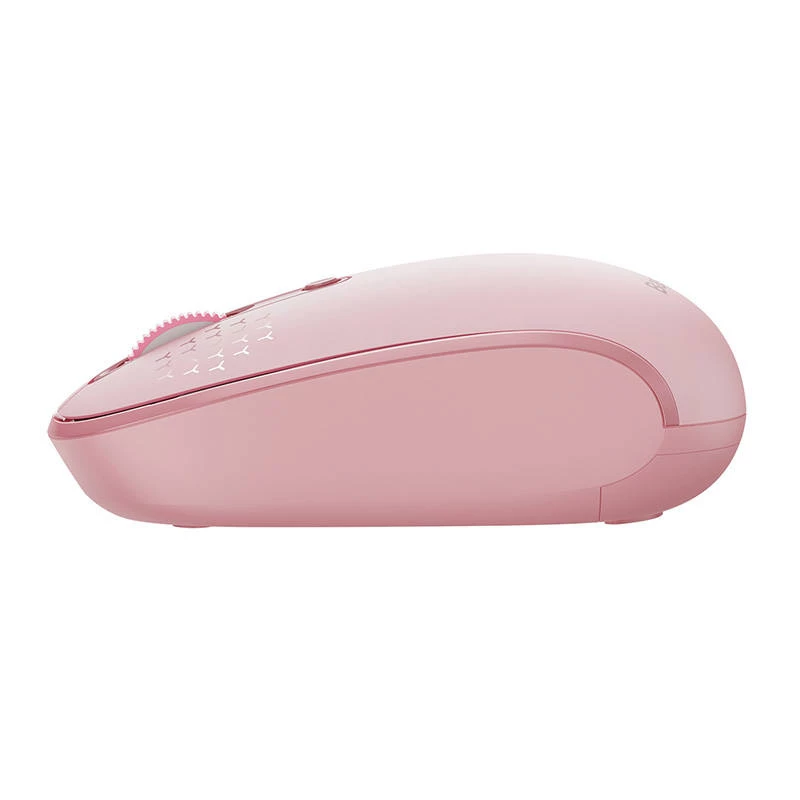Draadloze muis Baseus F01B tri-mode 2.4G BT5.0 1600 DPI (roze)