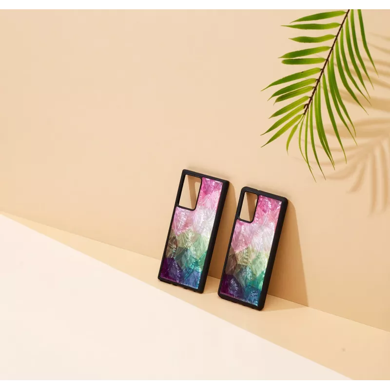 Hoesje iKins voor Samsung Galaxy Note 20 – waterbloemenmotief zwart