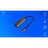 SAVIO-adapter USB-C 3.1 Gen.1 (M) naar RJ-45 Gigabit Ethernet (F), 1000 Mbps, AK-56, grijs