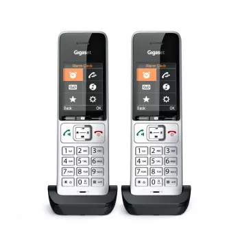 Gigaset COMFORT 500HX duo Analoge/DECT-telefoon nummerherkenning zwart, zilver