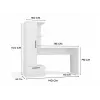 Cosmo bureau + rek set, wit