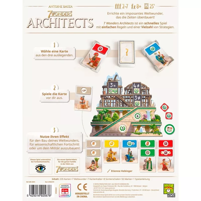 7 Wonders - Architects, bordspel