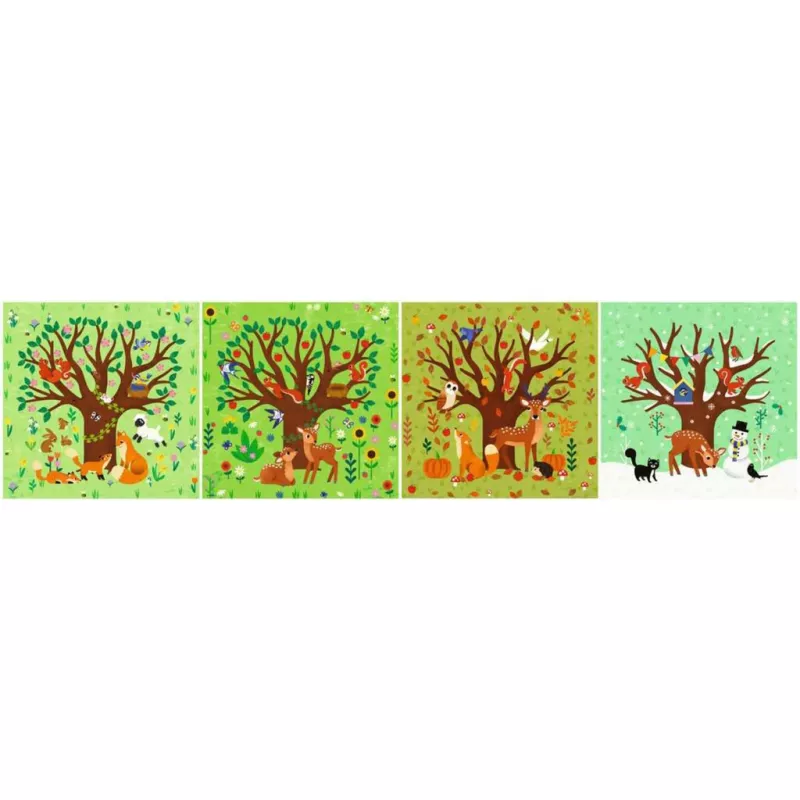 Puzzel UP - vier seizoenen (12, 16, 20 en 24 stukjes)