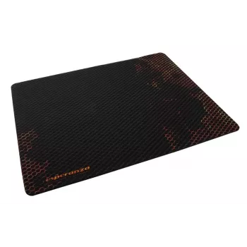 Muispad ESPERANZA EA146R — rubberen gamingpad 440 × 354 × 4 mm, antislipbasis, zwart/rood