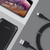 AUKEY CB-AL05 Lightning-naar-USB-A MFi-nylonkabel, 2 m, zwart