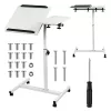Maclean mobiele bureau-/laptopstandaard, wit, hoogteverstelling 59-89 cm, max. 30 kg, MC-121 W