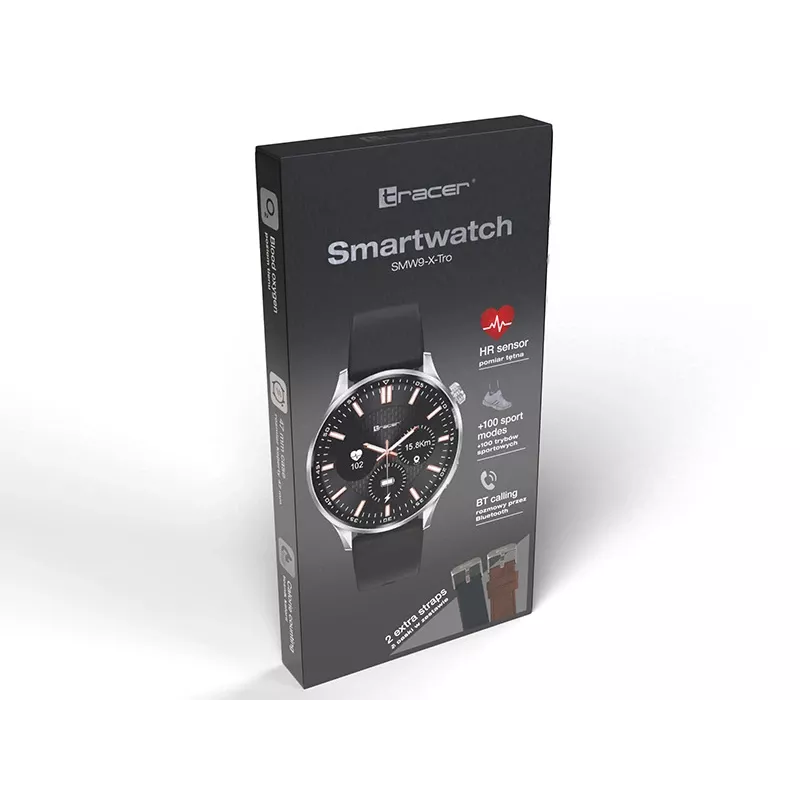 Smartwatch Tracer SMW9 X-TRO 1.52 zwart
