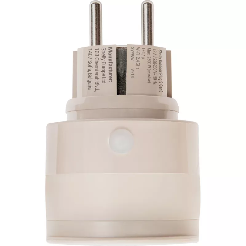 Shelly Outdoor Plug S Gen3 slimme stekker mokka