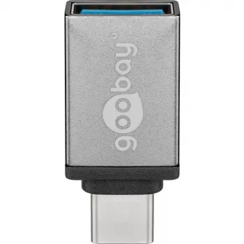 Wentronic Goobay USB-C™-adapter - USB 3.0 A-bus, grijs - voor verbinding tussen USB-C™- en USB-A-apparaten (56621)