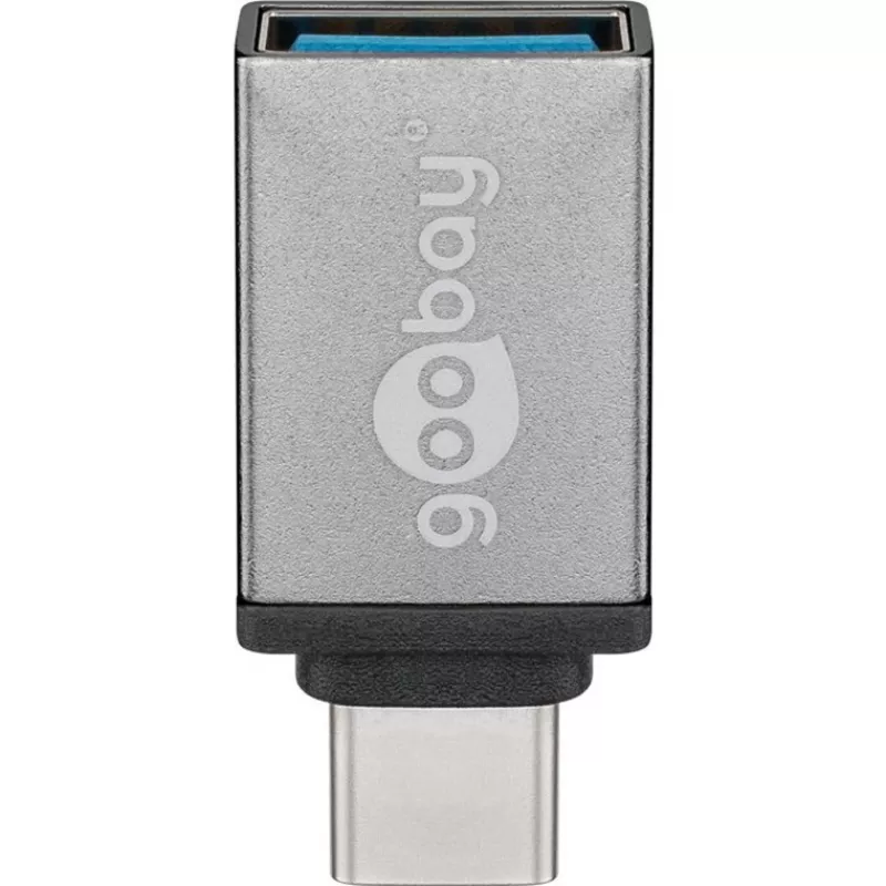 Wentronic Goobay USB-C™-adapter - USB 3.0 A-bus, grijs - voor verbinding tussen USB-C™- en USB-A-apparaten (56621)