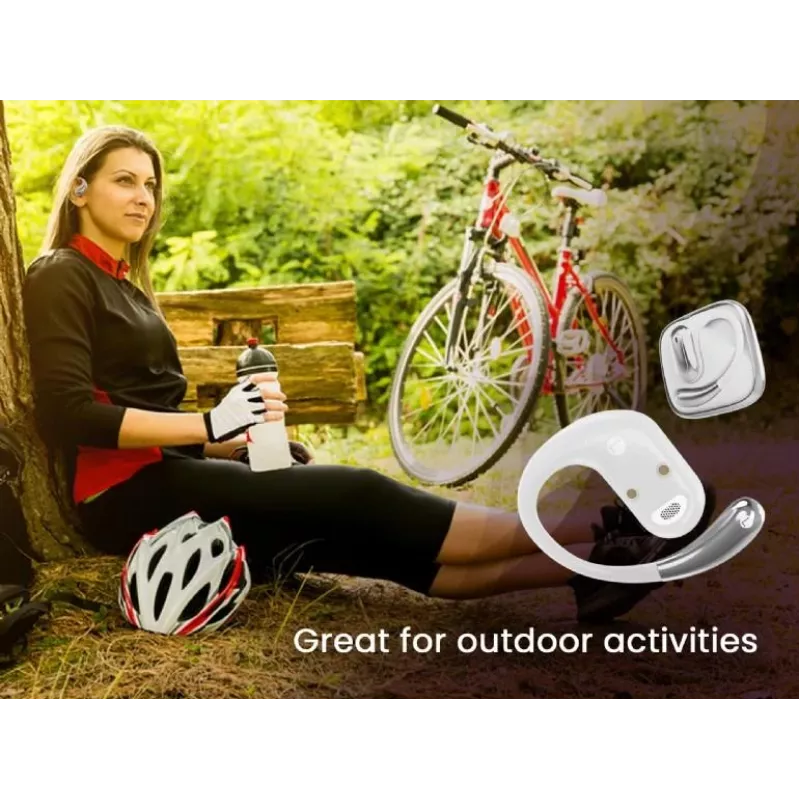Gembird OWS-01-W Bluetooth open-ear TWS-oordopjes, wit