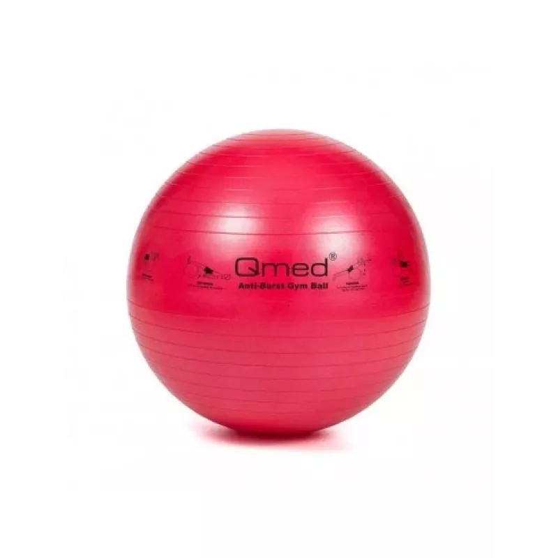 Revalidatie-trainingsbal MDH DRQM3A0MA002P 55 cm, rood, ABS, opblaasbaar, met pomp, max. belasting 150 kg