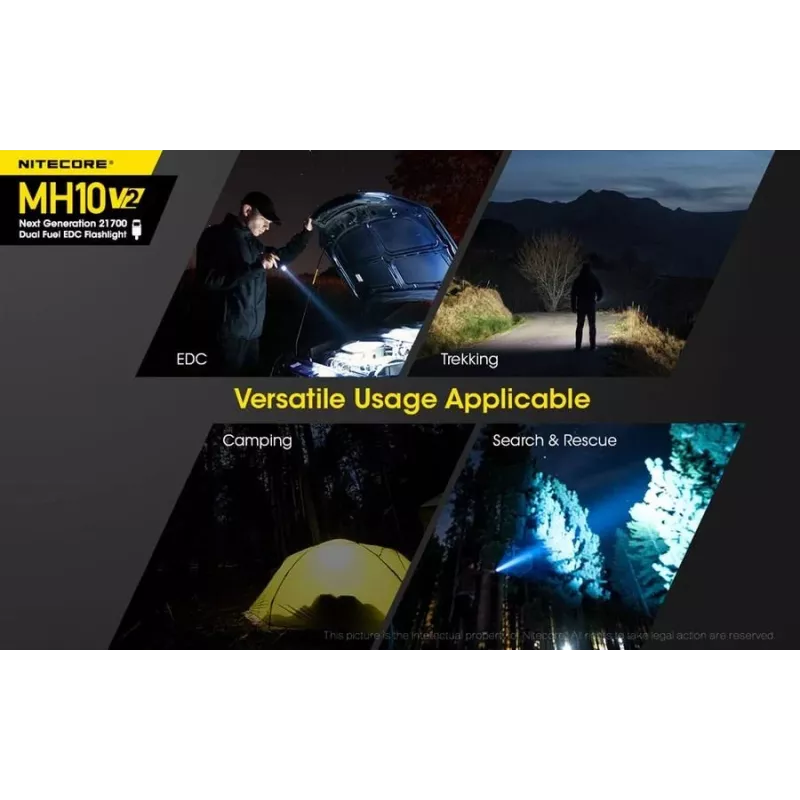 Handzaklamp Nitecore MH10 V2 zwart