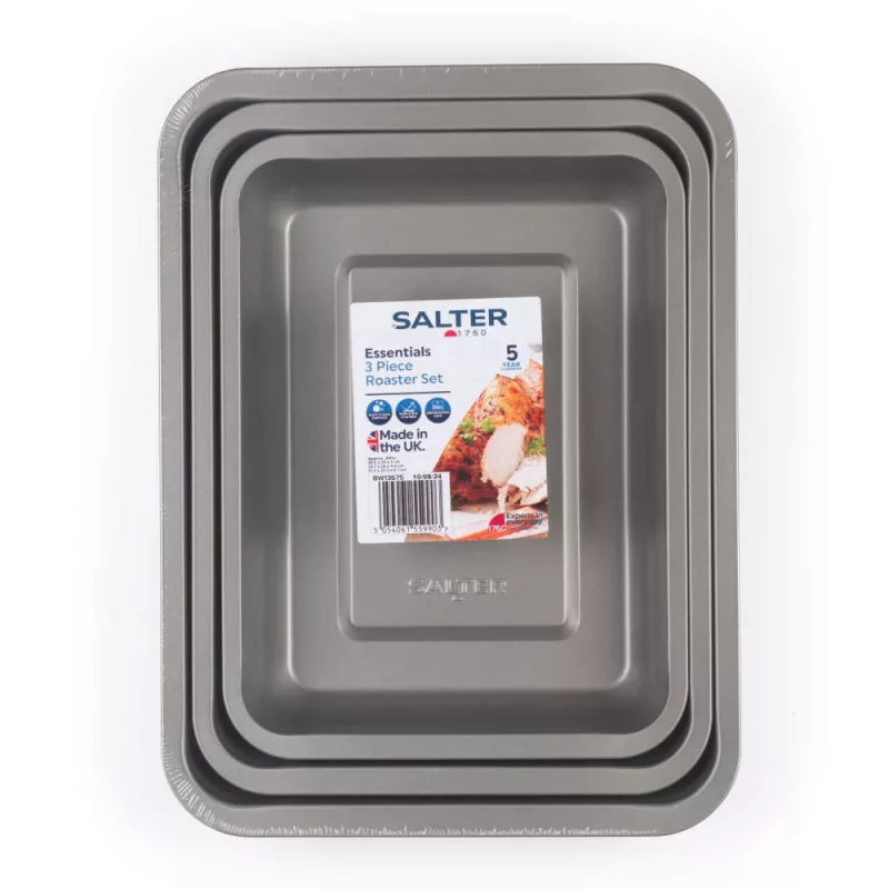 Braadpannenset Salter BW13675 3-delig antiaanbaklaag ovenbestendig