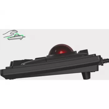 Bedrade mechanische full-size toetsenbord KeySonic KSK-8202ELU-T (DE) — USB, Duitse layout, zwart