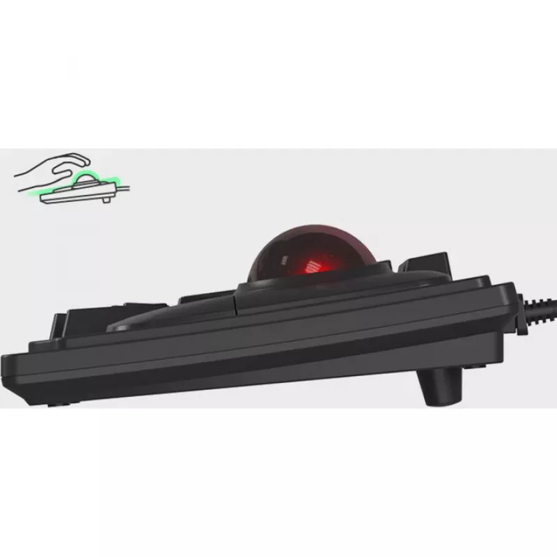 Bedrade mechanische full-size toetsenbord KeySonic KSK-8202ELU-T (DE) — USB, Duitse layout, zwart
