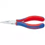 Knipex elektronica-grijptang totale lengte 145 mm vlakke ronde bekvorm 6 meercomponenten-greep