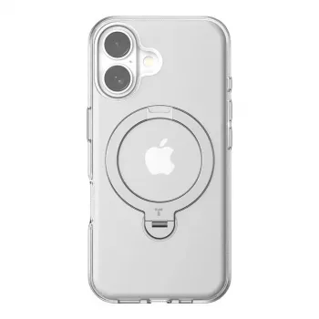 Beschermhoesje transparant Torras Ostand Spin voor iPhone 16 – helder, slanke pasvorm