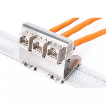 Adapter Digitus AN-25183 voor 3x Keystone-module roestvrij staal