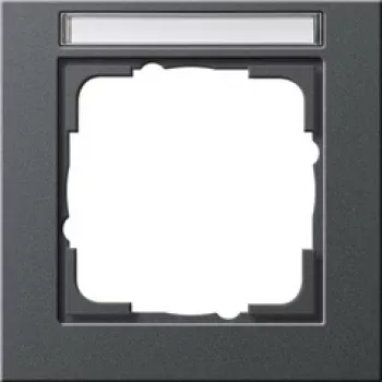 Afdekraam Gira E2 antraciet, thermoplast, schroefloos, 80,8×80,8×9,3 mm