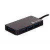 USB-hub NATEC Moth 4-poorts USB 3.2 Gen 1 Type-A (5000 Mbit/s), USB-gevoed, zwart, 0,15 m kabel