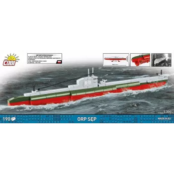 Plastic modelbouwpakket Cobi Poolse onderzeeboot ORP Sęp schaal 1:300 (COBI-4856)