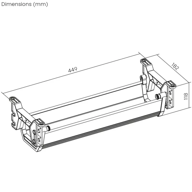 Maclean organizer voor kabels/stekkerdozen onder het bureau, max. belasting 5 kg, wit, MC-106 W